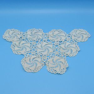Vintage Hand Crochet Pinwheel Pattern Doily Granny Core